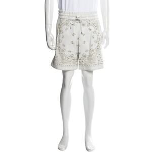 Amiri 2023 Jogger White Paisley Print Shorts Size S - NWT